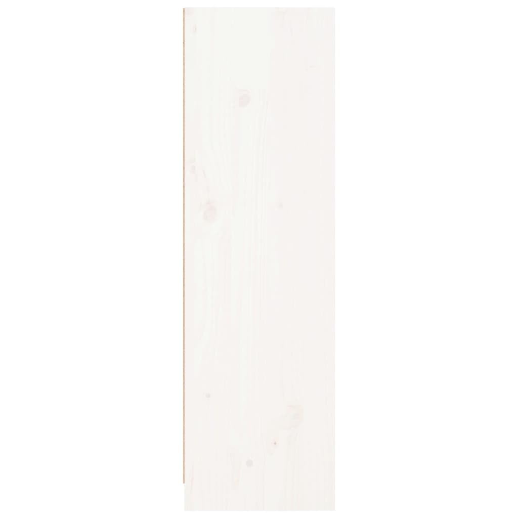 Regał na książki, biały, wielofunkcyjny regał na książki do salonu, 70 x 33 x 110 cm, lite drewno sosnowe