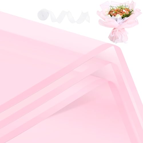 Rumvan Flower Wrapping Paper, 20 Sheets, Waterproof,...