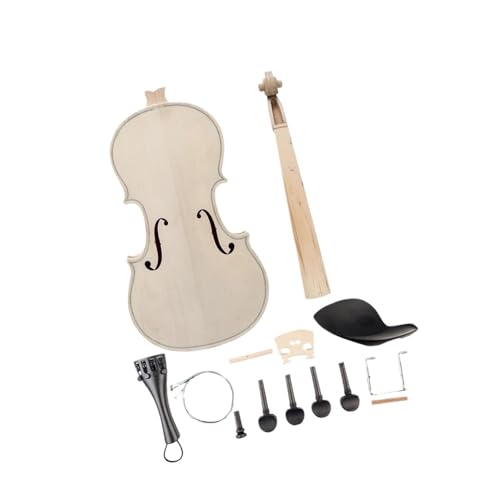 バイオリンアクセサリーセット 1/8サイズ ソリッドウッド DIY バイオリンキット スプルース メープルネック アルミ合金 テールピースセット(1/2)