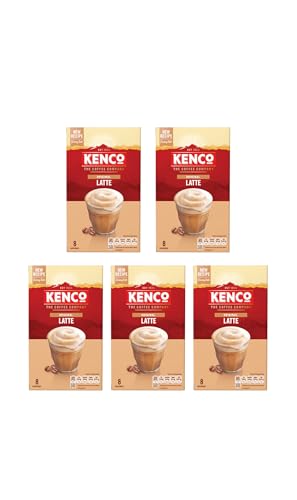 Kenco Latte Instant Coffee Sachets 8x16.3g (Pack of 5, Total 40 Sachets, 652g)
