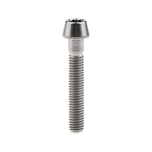 Image of Titanium Ti Bolt M5x9 16 18 20 25 30 35 40 45 50 55 60mm Tapered Head Screws Pack of 4 (M5x30mm, Normal Titanium)