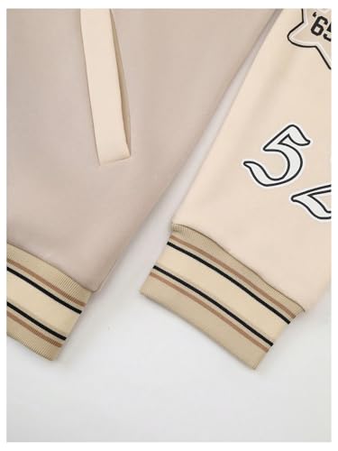 SOLY HUX Men's Letter Graphic Varsity Jacket Button Front Long Sleeve Vintage Baseball Jacket Streetwear3