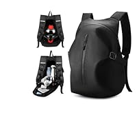 WEPLAN Motorrad Rucksack Wasserdicht Herren Damen Helm Rucksack Motorrad Rucksäcke Helmtasche Motorradrucksack Helmrucksack Motorradhelm Leicht Reise Rucksäcke Motorcycle Backpack,Schwarz L