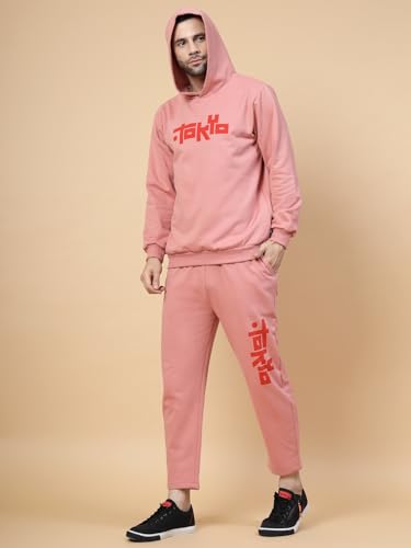 Image of Rigo Cotton Fleece Full Sleeves Oversized Co-ord Set for Men | Printed Hooded Track Suit Set for Men