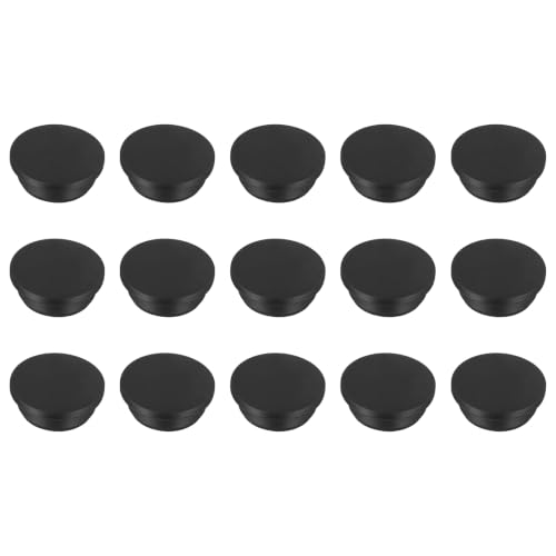 Image of MECCANIXITY 15pcs T-Shaped Silicone Plugs 31.3mm 1-7 /32 Inch Dia Snap in Plug Hole Seal Cover Round Rubber Stopper for 30-31.3mm Holes Kitchen Rubber Bulkheads Waterproof Sealing, Black