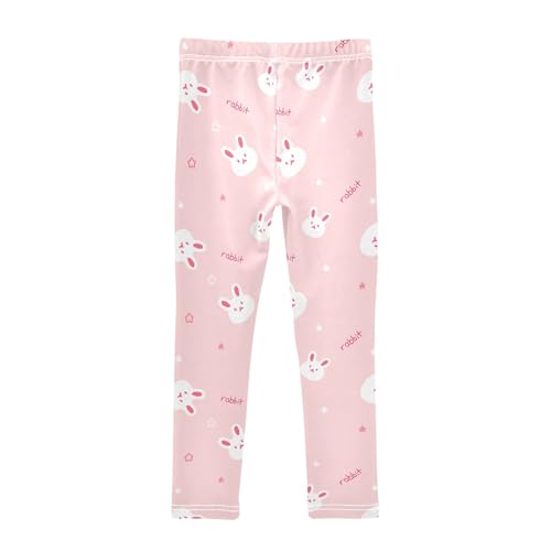 Cute Little Cartoon Rabbits Girls Leggings Soft Comfortable Athletic Leggings Dancing Pants for 4-10 Years2