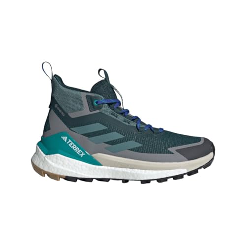 Image of adidas Mens Terrex Free Hiker 2.0 Goretex Hiking Shoes Aurora Ivy /Preloved Teal /Grey 9.5 Medium