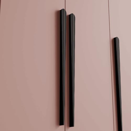 Image of LAPO 24 Inch Pull Handles for Home Drawers, Suitable for Wardrobe and Cupboard, Easy Grip Build, Long Lasting & Sturdy Structure, Hole to Hole Size 59 cm, Easy to Install (Black, Pack of 2)