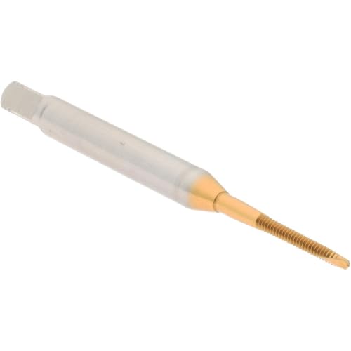 Hertel Spiral Point Tap, M1.6x0.35 Metric Coarse, 2 Flutes, HSS, TiN Coated, 5/16