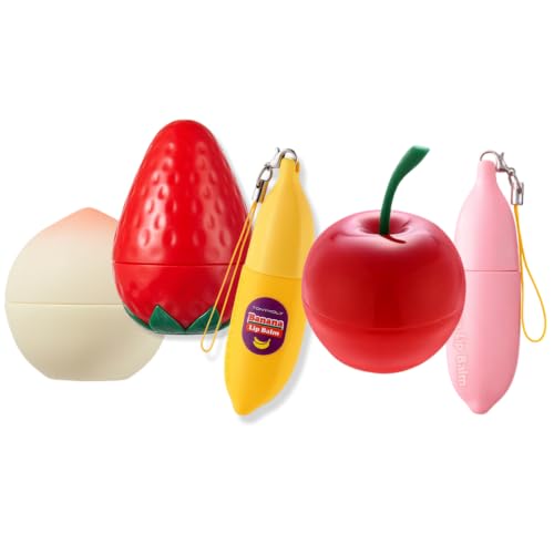 Image of TONYMOLY Mini Fruit Lip Balm Set with Sheer Tint, Shea Butter and Vitamin E