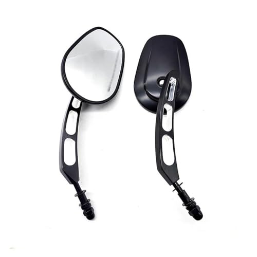 Espejo retrovisor de motocicleta negro brillo para Softail y Sportster