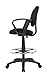 Boss Office Products Ergonomic Works Drafting Chair with Loop Arms in Black, Mid-Back