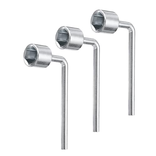 QUARKZMAN 3 Piezas De Llave De Vaso Hexagonal En Forma De L De 18mm Métrica De Acero Al Carbono De Un Solo Extremo De 6 Puntos Para Reparaciones Generales Mantenimiento