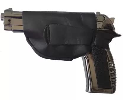 Image of Heavy Metal Full Cock Pistol Gun Lighter with Windproof Flame Cast Iron, Nickel Gas Lighter (Black, Steel, Pack of 1)