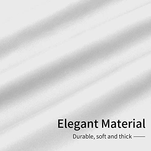 Image of Easy-Going Blackout Curtains for Bedroom, Solid Thermal Insulated Grommet and Noise Reduction Window Drapes, Room Darkening Curtains for Living Room, 2 Panels (42x54 in, White)