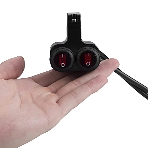 Universal 7/8" Handlebars 22Mm Waterproof Double Control Kill Button Headlight Switch Hazard Brake Fog Light On Off Switches Cnc Aluminium Alloy Compatible With Motorcycle Atv Bike Scooter… #TOP1