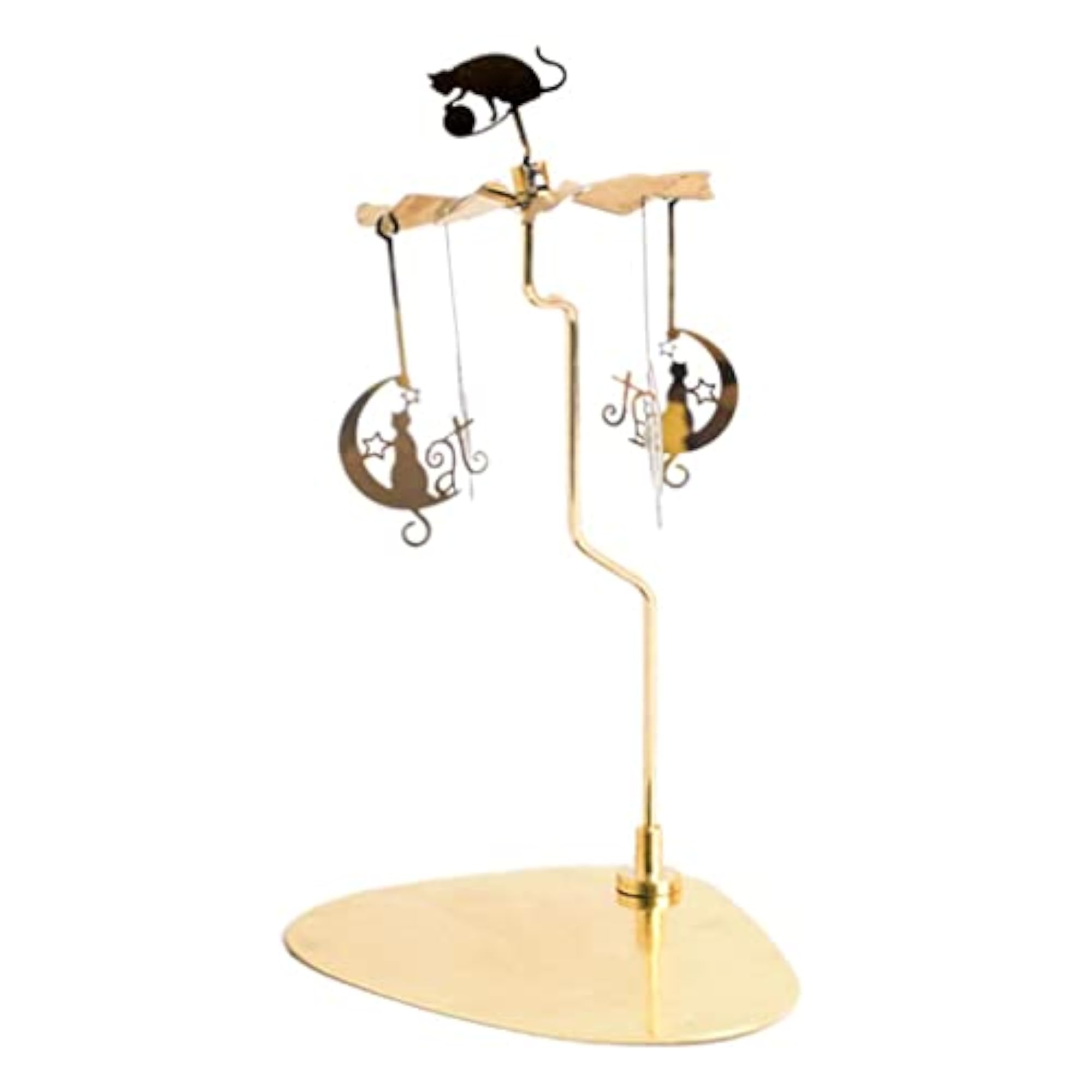 Rotating Spinner Candle Tea Light Holder, Moon Cat Decor