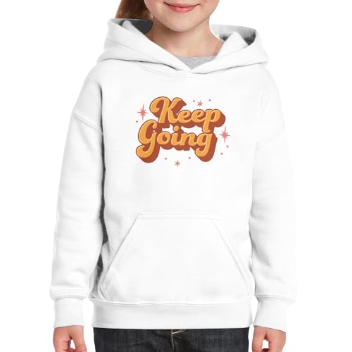 Sweat à capuche enfant Keep Going typographie message inspiration mode bien-être - 3