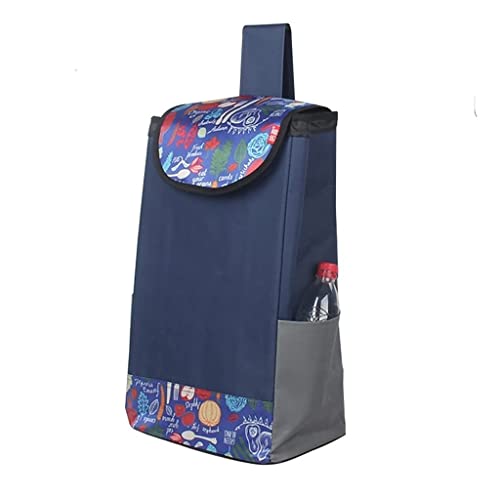 Bolsas de la compra reutilizables, Bolso de reemplazo de la carrito de compras plegable, portátil impermeable Oxford Paño carro de compras Bolsos de la carretilla de respaldo, bolsa de repuesto de ( C