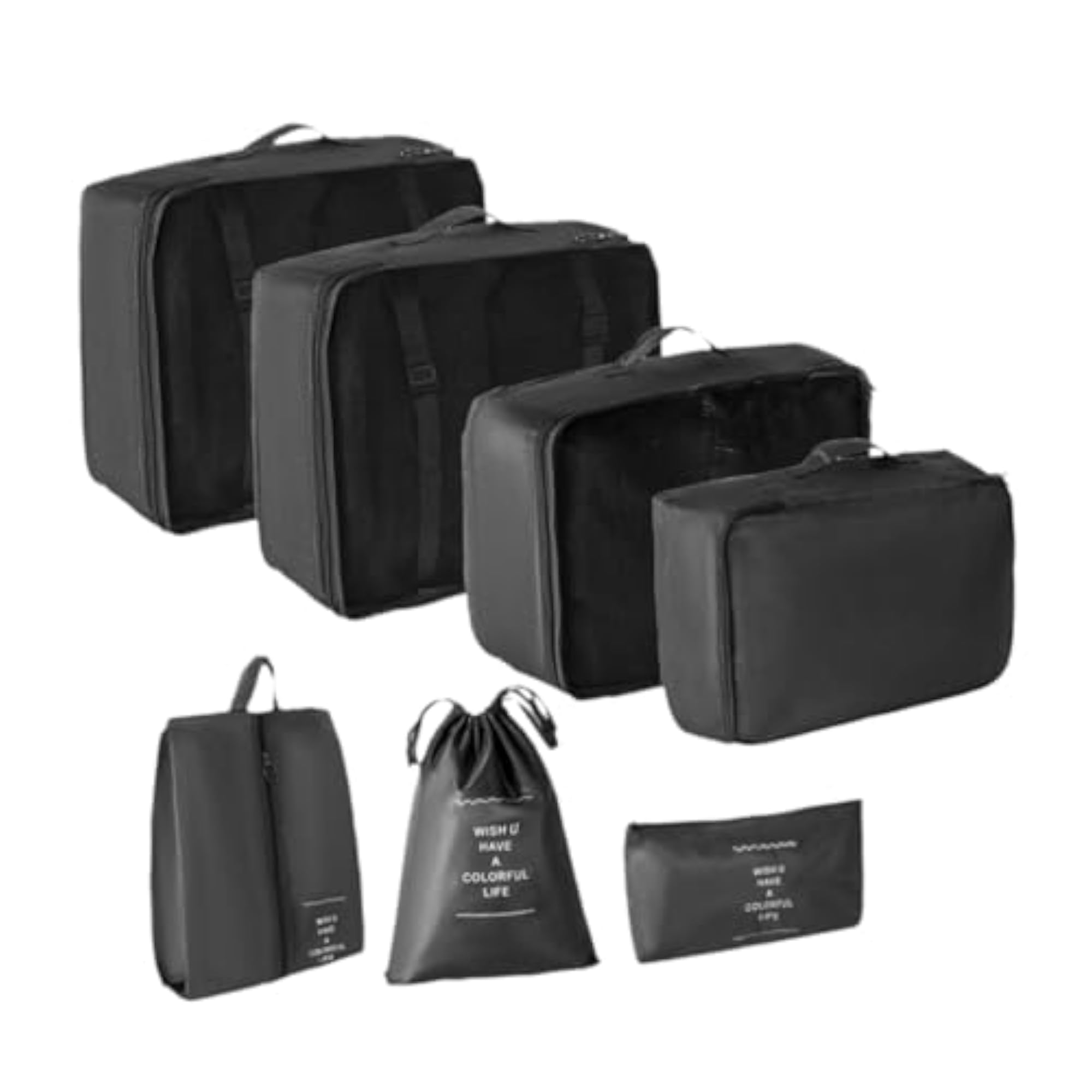 Packing Cubes for Suitcase Travel Bags, Set of 7