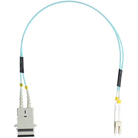 OpZonik 1FT LC to SC Fiber Optic Adapter Cable Multimode OM3 50/125um Duplex, LC Male to SC Female Fiber Adapter Cable - 0.3 Meter (1 FT) Cover