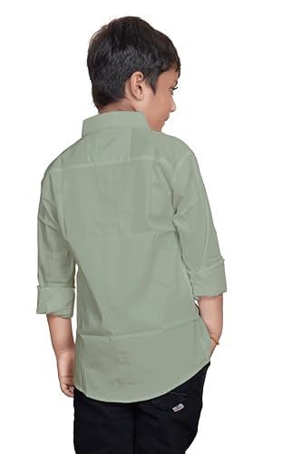 Image of Sky Pearl Boys Spread Collar Casual Full Sleeve Shirt