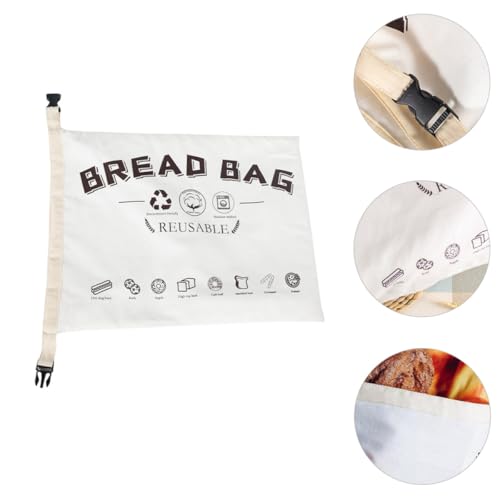 Bolsa de algodón de pan ecológica para almacenamiento reutilizable de alimentos secos 7