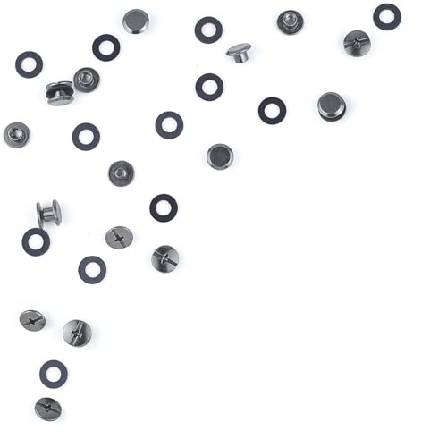 MABAHON 80 Set Chicago Screws Binding M5x4mm Chicago Rivets Screw Metal Rivet Replacement Repair for Books Album Bags Craft Collar Luggage Purse Backpack Belt (Black) - Image 4