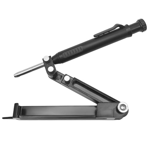 Aluminum Alloy Carpentry Tool with Pen, Foldable Circular Planner, Adjustable for Woodworking and Tiling, Compact and Design