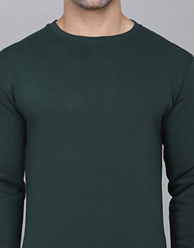 Image of SLOWLORIS Men's Fleece Black Round Neck Sweatshirt