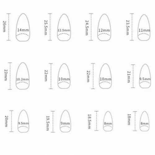 Image of Purple French Tip Press on nails Nude Fake Nials Stiletto False Nails Purple Line Glue on nails Glossy Artificial Acrylic Nial Full Cover Medium Almond Stick on Nials for Women Manicure 24Pcs