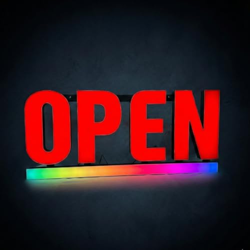 DFW Fixture OPEN RED LED Sign Board - 30 x