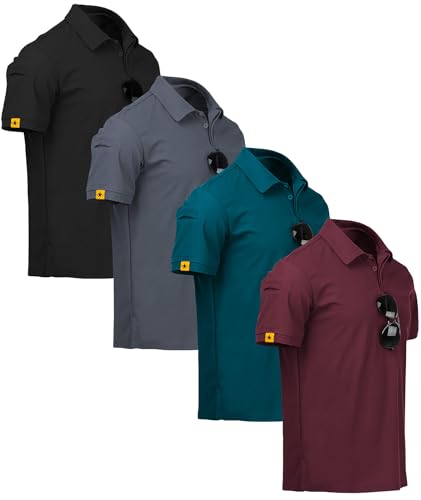 Image of ZITY Golf Polo Shirts for Men Moisture Wicking Short Sleeve Athletic Tshirt