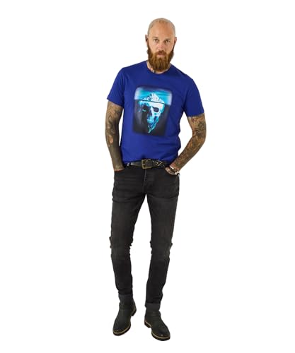 Joe Browns Mens Casual Relaxed Skull Print Tee Regular Blue UK L