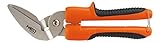 Neo Tools Profi Teppichschere Länge 255 mm, Klingenstärke 3,5 mm, Lederschere mit hochwertigen J2-Edelstahlbacken, Schere für Kurvenschnitte, ergonomischer rutschfester Griff, gezahnte Schneide
