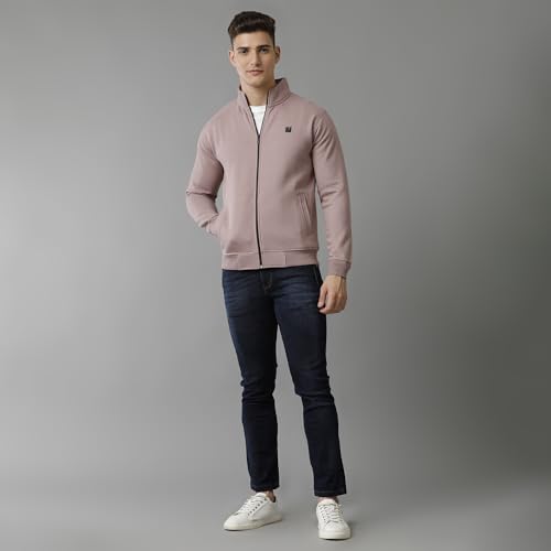 Image of Cavallo by Linen Club Men's Cotton Violet /Purple Solid Casual Short Length Jacket