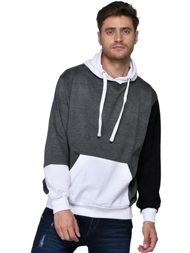 Image of The SV Style Random Print Graphic Print Pullover Hoodie, Black, Long Sleeve with Kangaroo Pocket 320 GSM Fleece Inside
