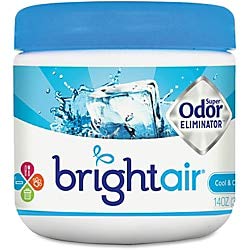 BRIGHT Air Super Odor Eliminator, Cool & Clean, Blue, 14oz, 6/Carton