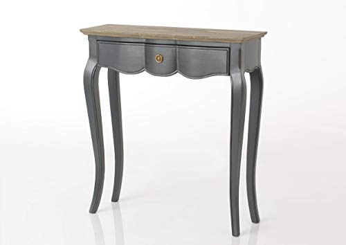 Amadeus Petite Console Grise Maddy 80x25 Bois de Mindi, Unique
