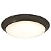Maxxima 7 in. Bronze Slim Round LED Flush Mount Ceiling Light Fixture, LED Disk Light 900 Lumens, Warm White 3000K Dimmable Dome Closet Light, Suitable for Pantry, Mudroom, Foyer and Hallway