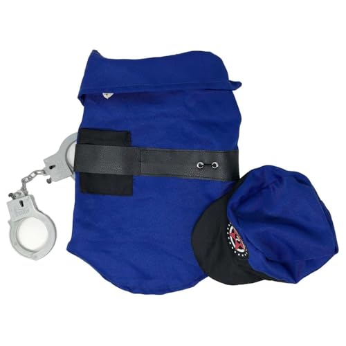 Disfraz Policía para Perro Talla Large Azul miniatura 3
