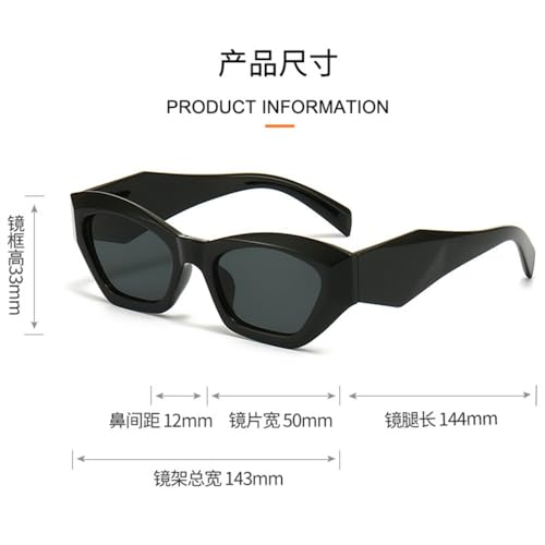 Polygon Cat Eye Sunglasses Women Retro Colorful Leopard Shades UV400 Men Gradient Sun Glasses2