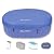 Oval Inflatable Portable Hot Tub 75x47Inch, 2 Person Outdoor Air Jet Spa Blow Up Hottubs with 100 Bubble Jets and Built in Heater Pump, Side Table, 2 Non-Slip Spa Seat, Blue
