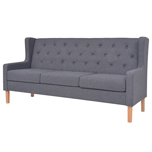 Emmtore 3-Sitzer Sofa Stoff Stoffsofa Polstersofa Loungesofa Couch Polstermöbel Wohnzimmersofa Designsofa Stoff Holzgestell Grau Emmtore 3-Sitzer Sofa Stoff Stoffsofa Polstersofa Loungesofa Couch Polstermöbel Wohnzimmersofa Designsofa Stoff Holzgestell Grau