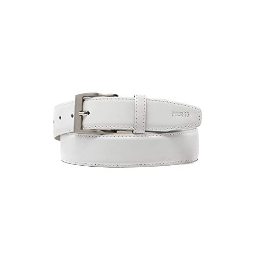 Cinto Masculino Em Couro Cor Branco 031 (150)