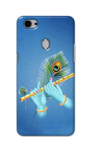 Image of PRINTFIDAA Printed Hard Back Cover Case for Oppo F7 Back Cover (Flute in Krishna Hands) -112