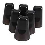Mipcase 6 Stück Weinausgießer Flaschenverschluss Milchflaschenverschlüsse Abdeckungen für Weinflaschen Weinkappe Verschlusskappe für Weinflaschen Haushaltsweinstopper PVC Schwarz