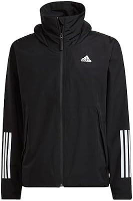 adidas Hombre BSC 3-Stripes RAIN.RDY Jacket, Black, XL