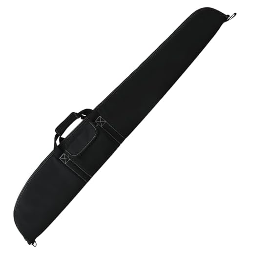 AUMTISC Soft Rifle Gun Case Bag, Padded Shotgun Carrying Case Bag for Rifles Hunting Shooting with Zippered Pocket (Black, 54"-Fits Item Up To 51")
