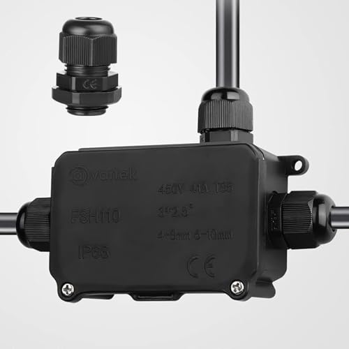 Kabelverschraubung Set IP68 Nylon Kabeldurchführung Wasserdicht 3-14 mm Kunststoff Einstellbar Kabeldurchführungen PG7/9/11/13.5/16 für Outdoor Garten Schaltkasten Abzweigkasten Schwarz 25 Stück